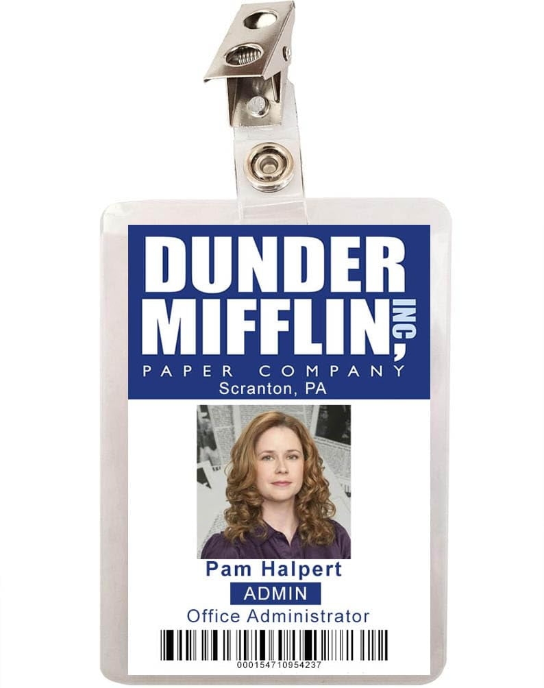 The Office Pam Halpert Dunder Mifflin ID Badge Walmart
